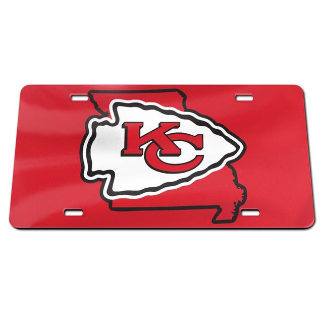 Matrícula de acrílico especial STATE de los Kansas City Chiefs