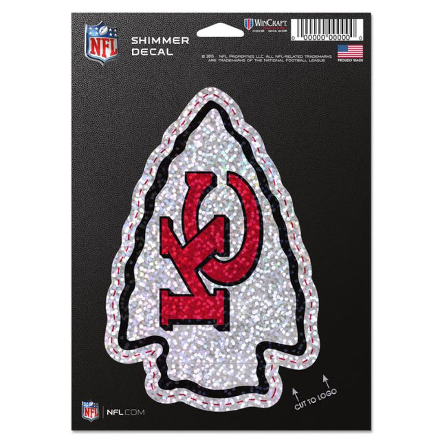 Calcomanías Shimmer de los Kansas City Chiefs de 5" x 7"