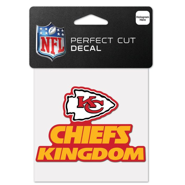 Kansas City Chiefs Slogan Perfect Cut Color Decal 4" x 4"