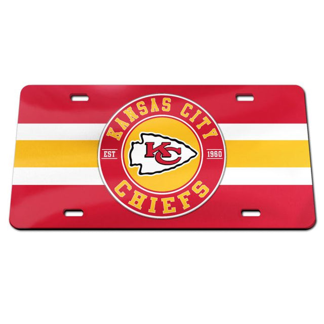 Matrícula acrílica especial de los Kansas City Chiefs