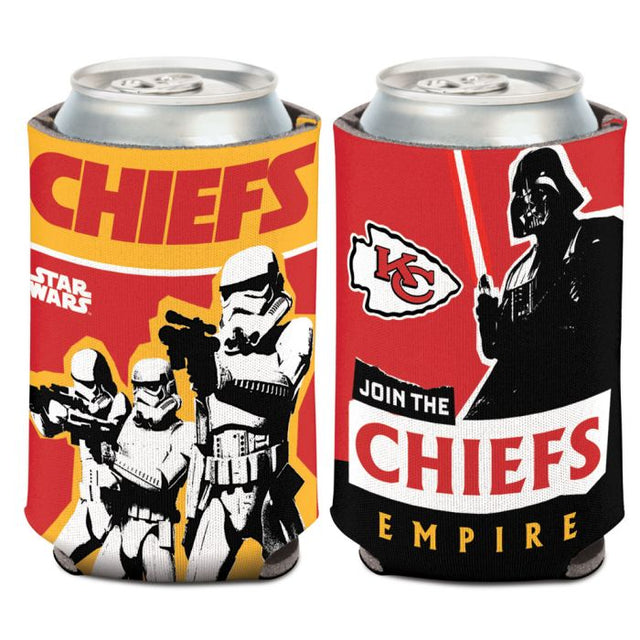 Enfriador de lata de 12 oz de Kansas City Chiefs / Star Wars Darth Vader.