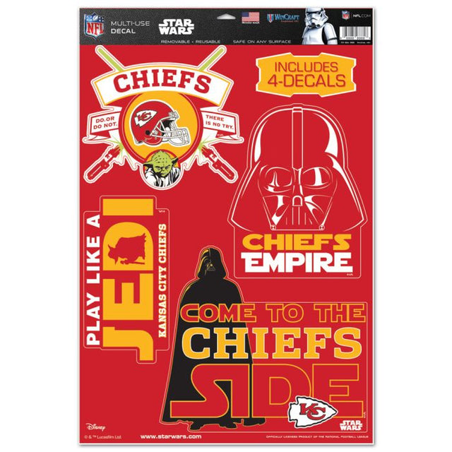 Calcomanía multiusos de Star Wars de Kansas City Chiefs, 11 x 17 pulgadas