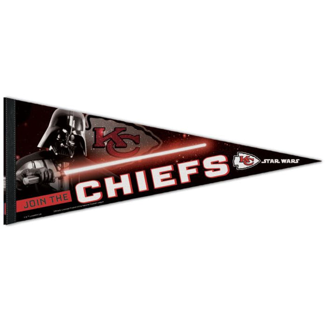 Banderín premium de los Kansas City Chiefs / Star Wars Vader de 30 x 76 cm