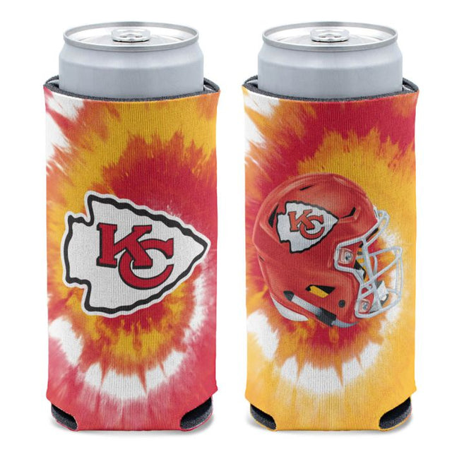 Enfriador de latas delgado de 12 oz con teñido anudado de los Kansas City Chiefs