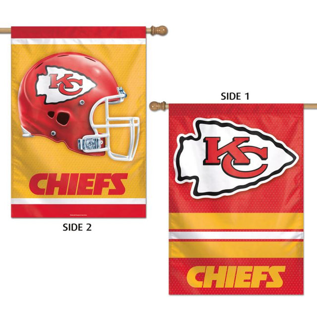 Bandera vertical de los Kansas City Chiefs de 2 lados, 28" x 40"