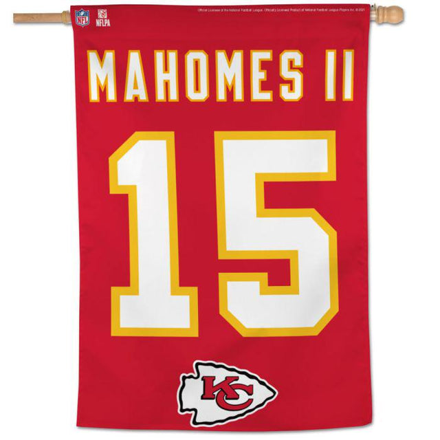 Bandera vertical de los Kansas City Chiefs de 28" x 40" Patrick Mahomes II