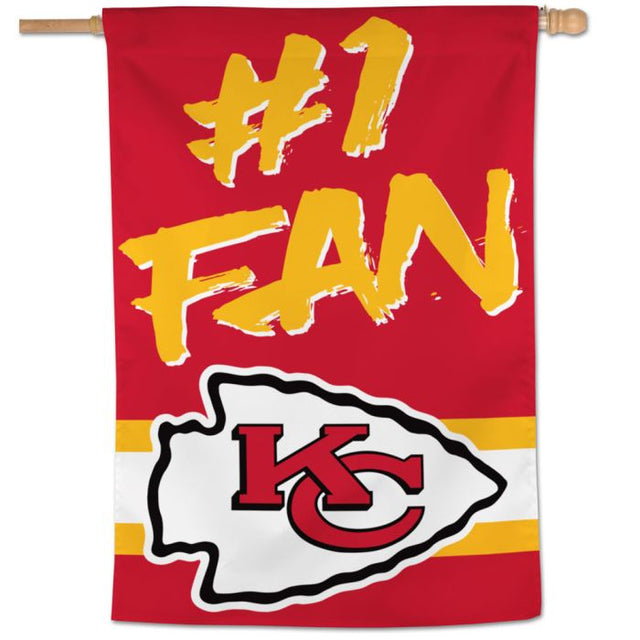 Bandera vertical de los Kansas City Chiefs de 28" x 40"