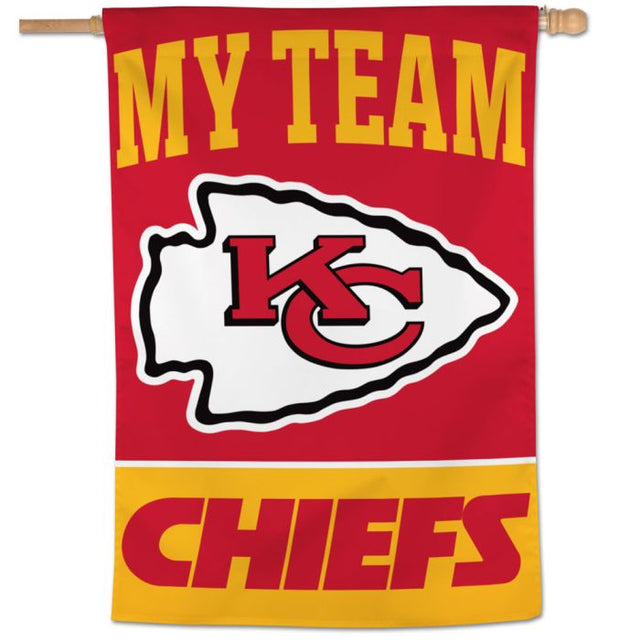 Bandera vertical de los Kansas City Chiefs de 28" x 40"