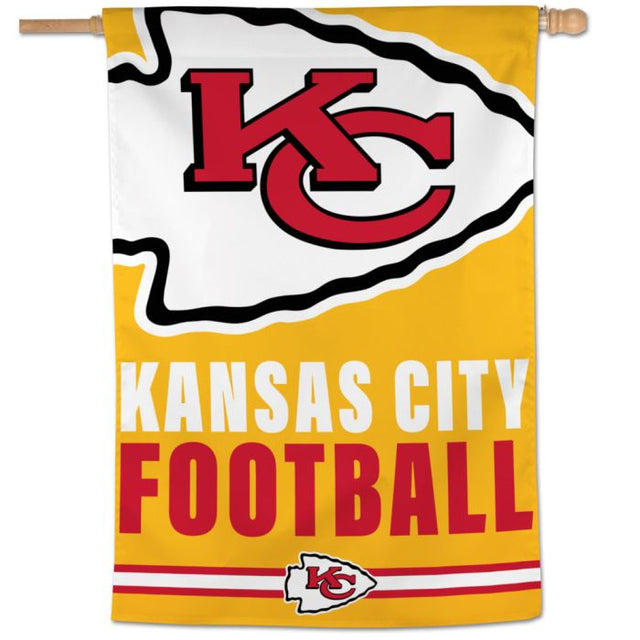 Bandera vertical de los Kansas City Chiefs de 28" x 40"