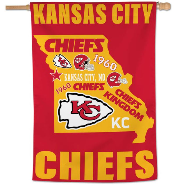 Bandera vertical de los Kansas City Chiefs de 28" x 40"