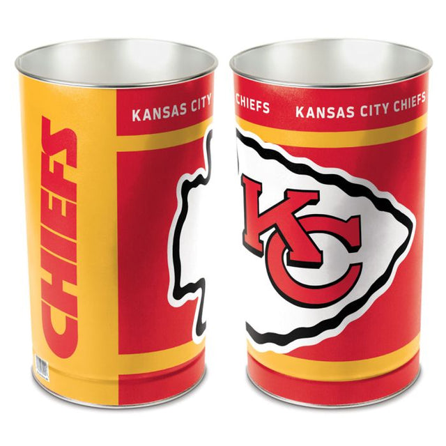 Papelera de los Kansas City Chiefs, cónica, 15" de alto