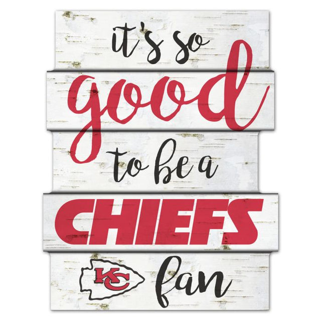 Letrero de madera de los Kansas City Chiefs de 11" x 14"