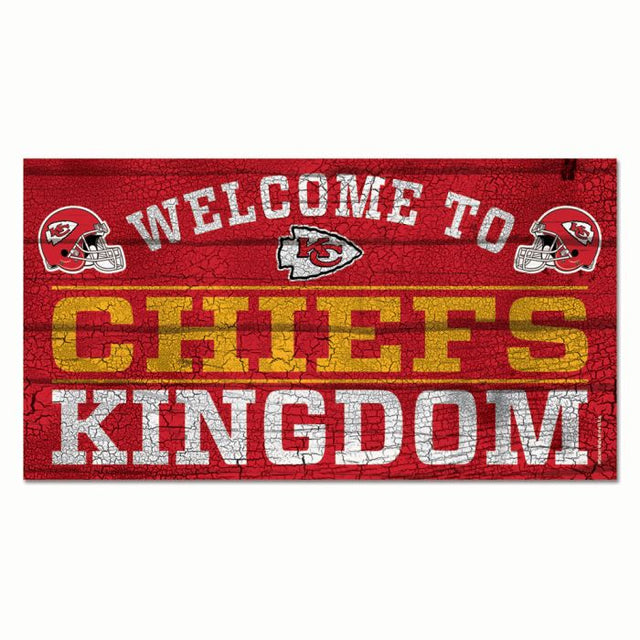 Letrero de madera de los Kansas City Chiefs, 13" x 24", 1/4" de grosor