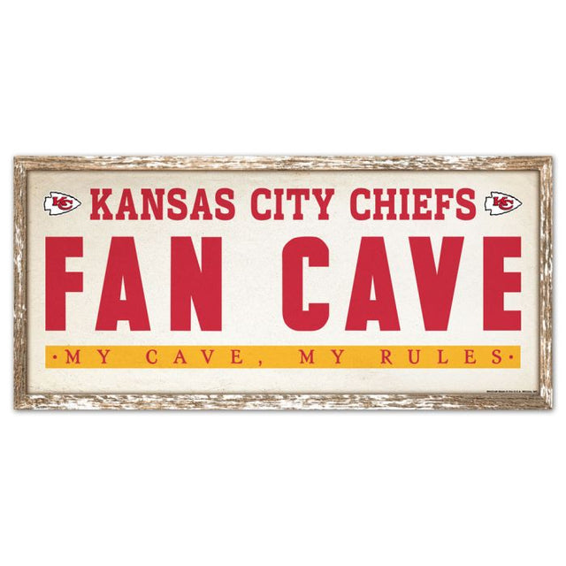 Letrero de madera de los Kansas City Chiefs de 8" x 17"