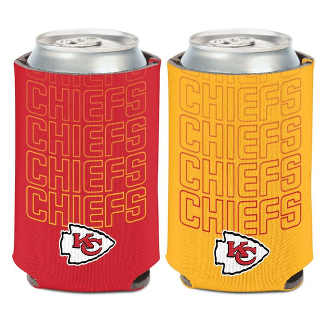 Enfriador de lata con cascada de palabras de Kansas City Chiefs, 12 oz.