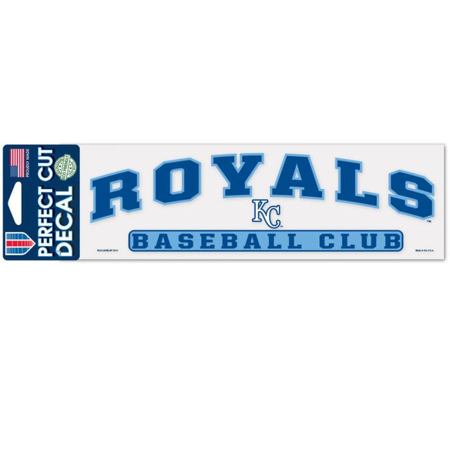 Kansas City Royals Arched Perfect Cut Decals 3" x 10"