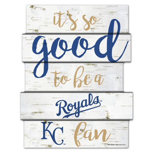 Kansas City Royals Birch Wood Sign 11"X14"