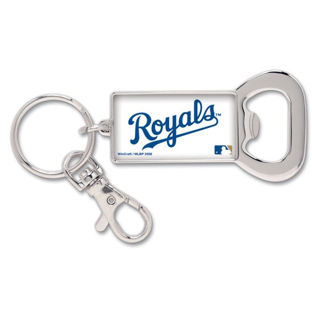 Llavero con abrebotellas rectangular de los Kansas City Royals