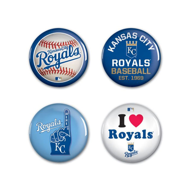 Kansas City Royals Button 4 Pack 1 1/4" Rnd