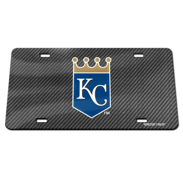 Kansas City Royals CARBON Specialty Acrylic License Plate