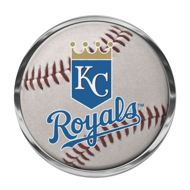 Emblema de metal cromado abovedado de los Kansas City Royals