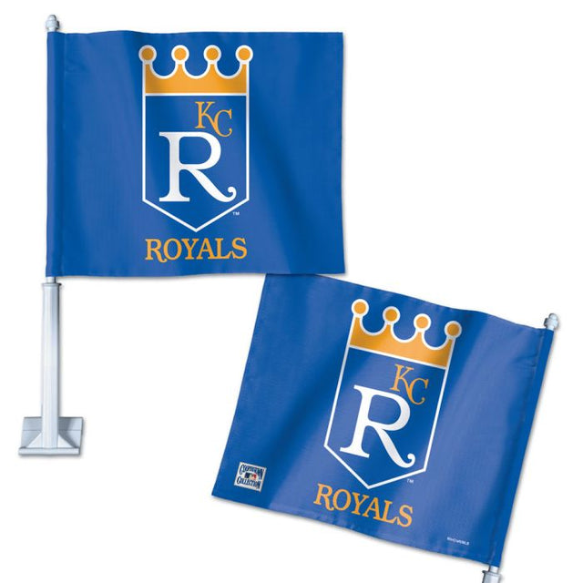 Bandera para auto de los Kansas City Royals/Cooperstown, 11,75" x 14"