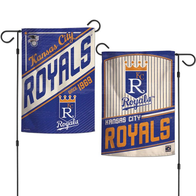 Banderas de jardín de los Kansas City Royals y Cooperstown, de 2 lados, 12,5" x 18"