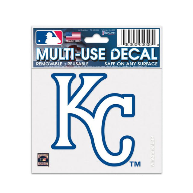 Calcomanía multiusos de los Kansas City Royals y Cooperstown, 3 x 4 pulgadas