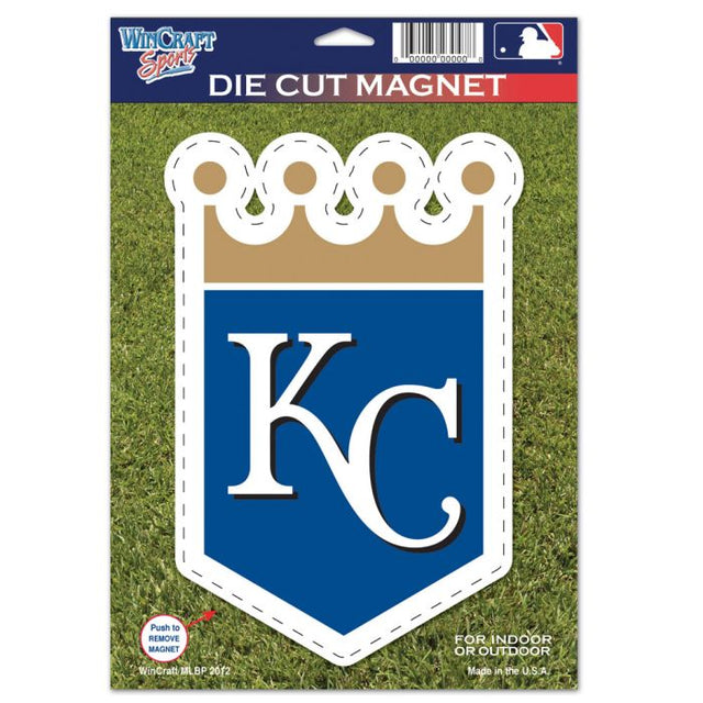 Imán troquelado con el logotipo de los Kansas City Royals, 6,25" x 9"