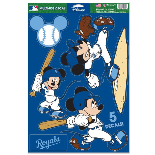 Calcomanía multiusos de Mickey Mouse de Kansas City Royals y Disney, 11" x 17"