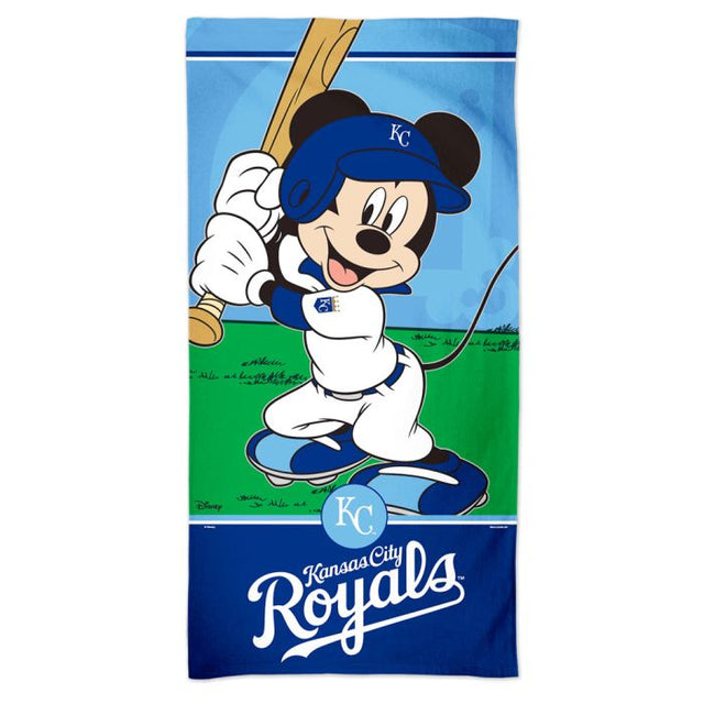 Toalla de playa Spectra de Mickey de Kansas City Royals y Disney, 30" x 60"