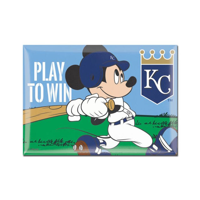 Imán de metal de los Kansas City Royals/Disney de 2,5" x 3,5"