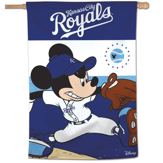 Bandera vertical de los Kansas City Royals/Disney de 28" x 40"