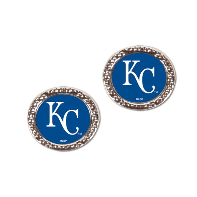 Pendientes de los Kansas City Royals en cartulina redonda