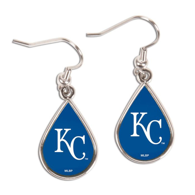 Pendientes de los Kansas City Royals con forma de lágrima