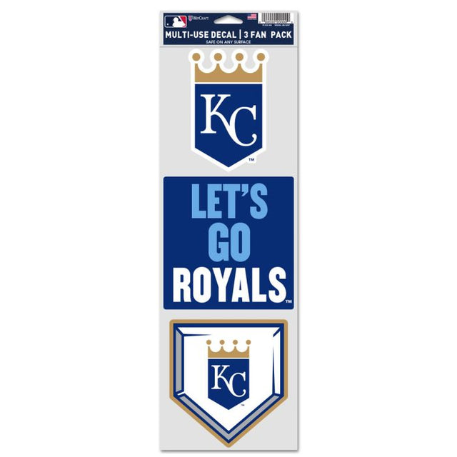 Calcomanías para fanáticos de los Kansas City Royals de 3,75" x 12"