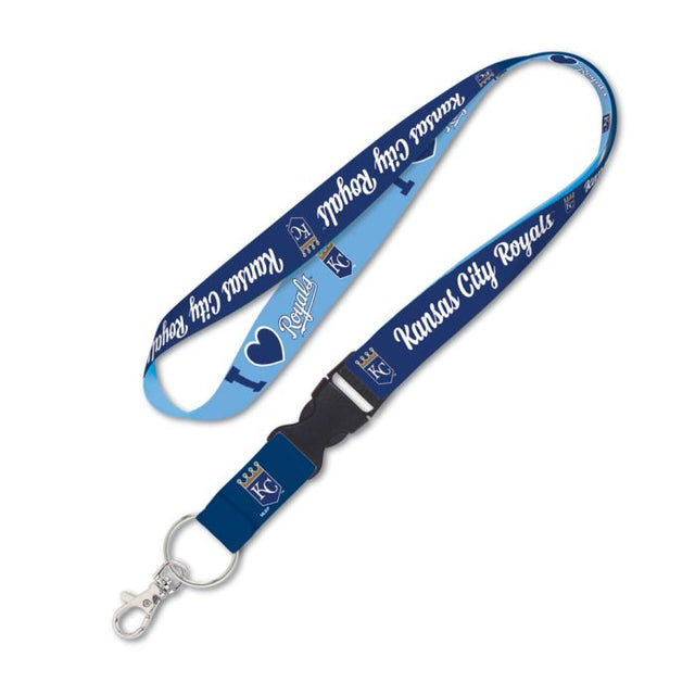 Kansas City Royals Heart Lanyard w/detachable buckle 1"