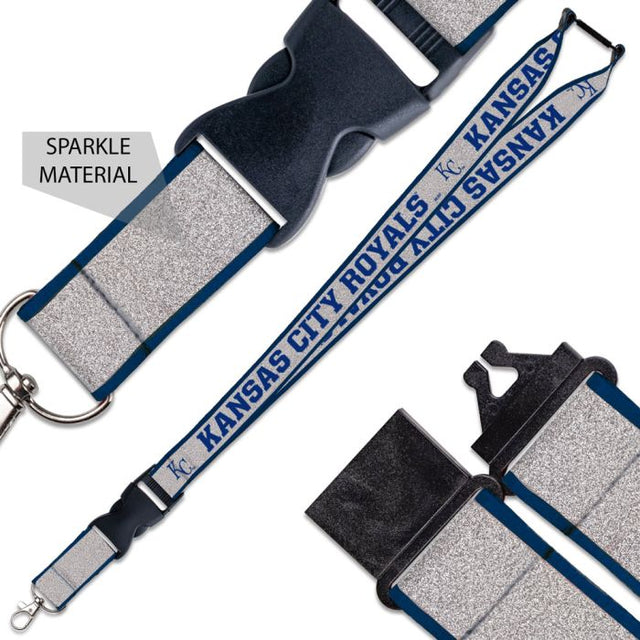 Kansas City Royals Lanyard w/Buckle Glitter 1"