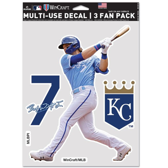 Paquete multiusos para 3 fanáticos de los Kansas City Royals, Bobby Witt Jr.