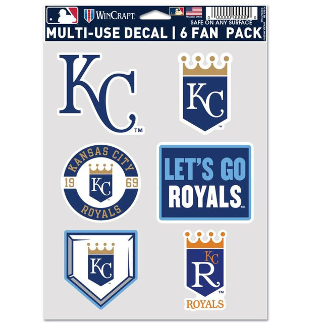 Paquete de 6 ventiladores multiusos de los Kansas City Royals