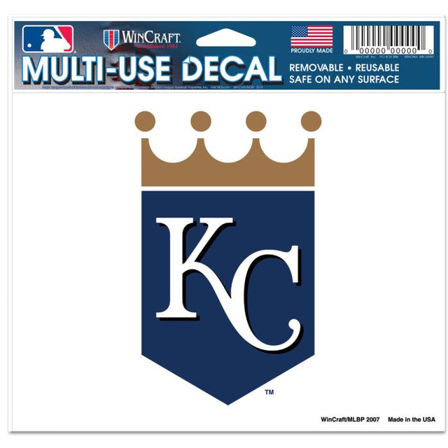 Kansas City Royals Multi-Use Decal -Clear Bckrgd 5" x 6"