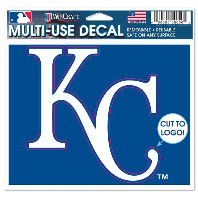 Calcomanía multiusos de los Kansas City Royals: cortada con el logotipo de 5" x 6"