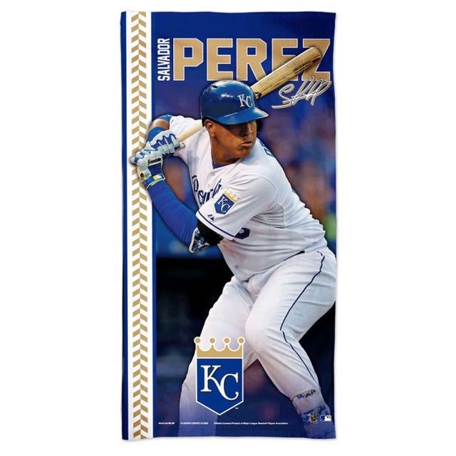 Toalla de playa Spectra de los Kansas City Royals de 30" x 60" de Salvador Pérez