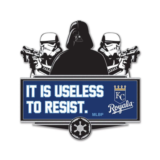 Tarjeta de joyería con pin de colección de Darth Vader y Storm Troopers de Star Wars de Kansas City Royals