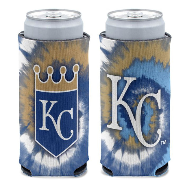 Enfriador de latas delgado de 12 oz con estampado TIE DYE de los Kansas City Royals