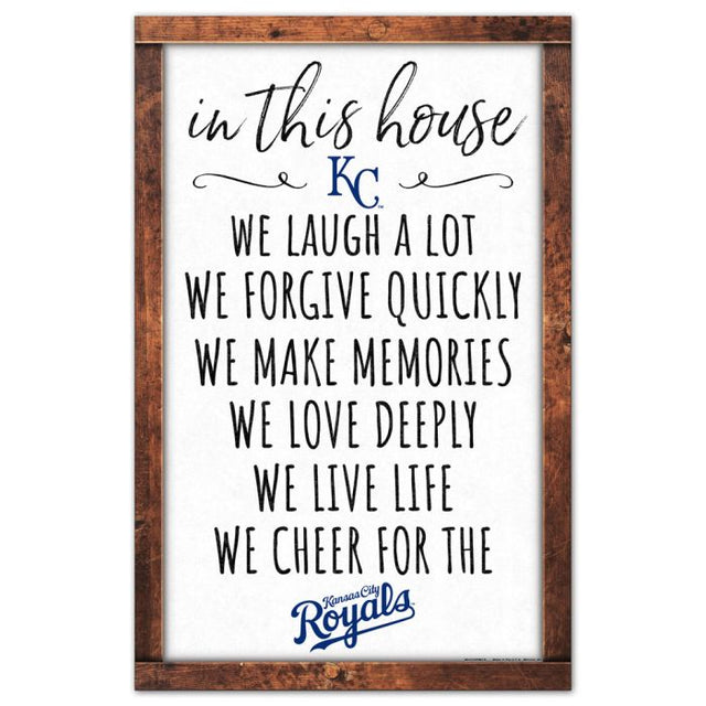 Letrero de madera de los Kansas City Royals, 11" x 17", 1/4" de grosor