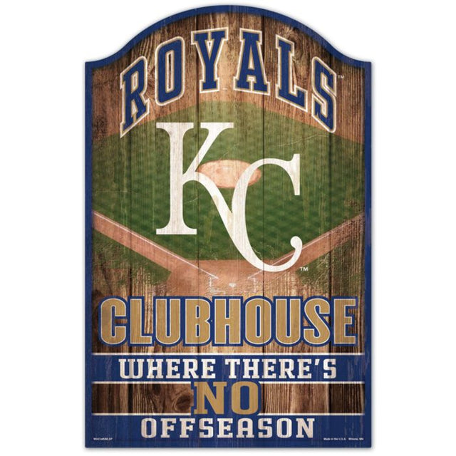 Kansas City Royals Wood Sign 11" x 17" 1/4" thick