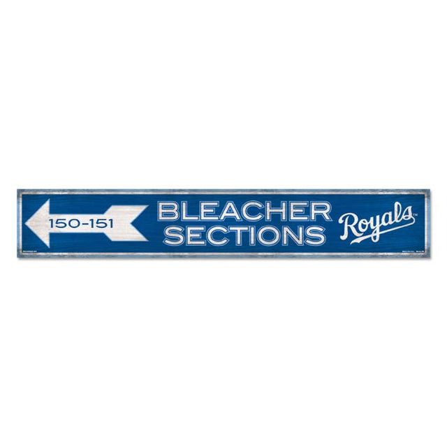 Letrero de madera de los Kansas City Royals, 6" x 36", 3/8" de grosor