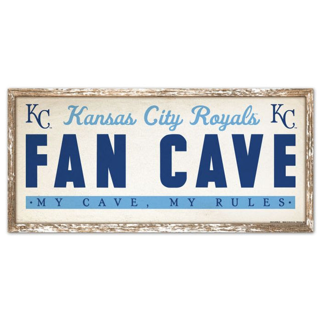 Letrero de madera de los Kansas City Royals de 8" x 17"