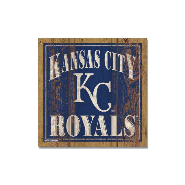 Imán de madera de los Kansas City Royals de 3" x 3"